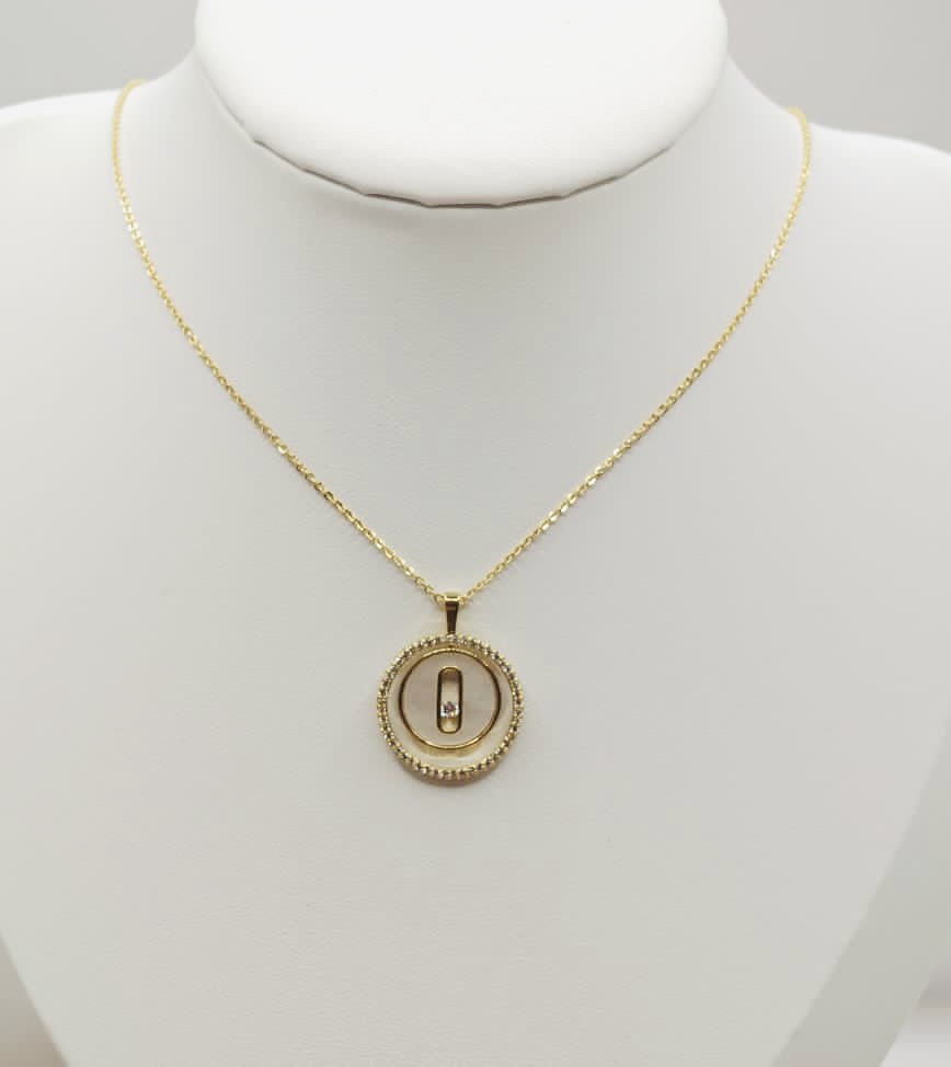 Golden circle necklace